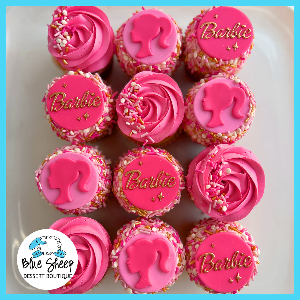 barbie party custom cupcake