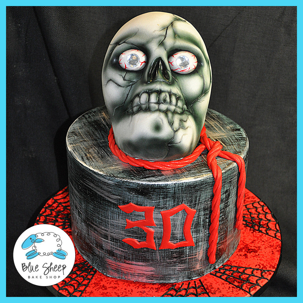 Skulls & Spiders 30th Birthday Cake
