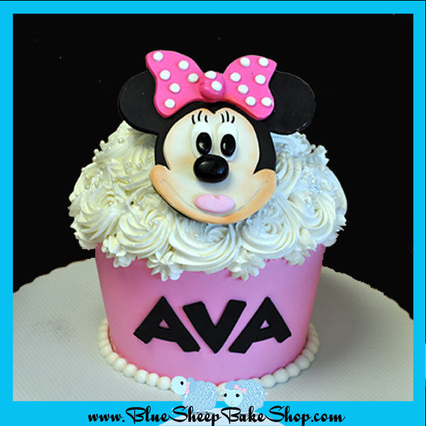 Minnie Mouse Giant Cupcake Birthday Cake