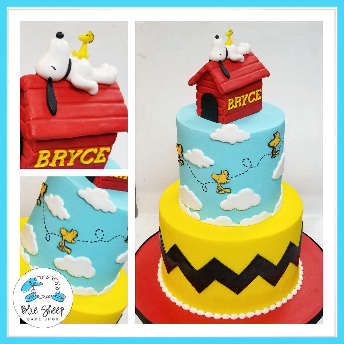 Snoopy fondant 2024 cake