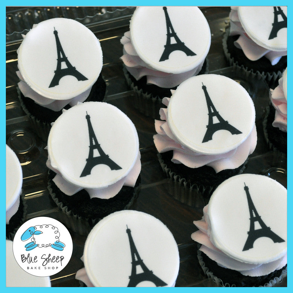 Eiffel Tower Birthday Cupcakes