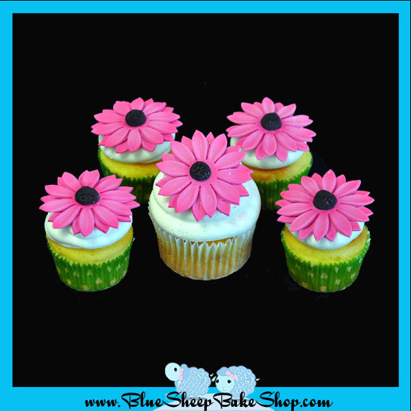 Gerbera Daisy 1st Birthday Cupcakes