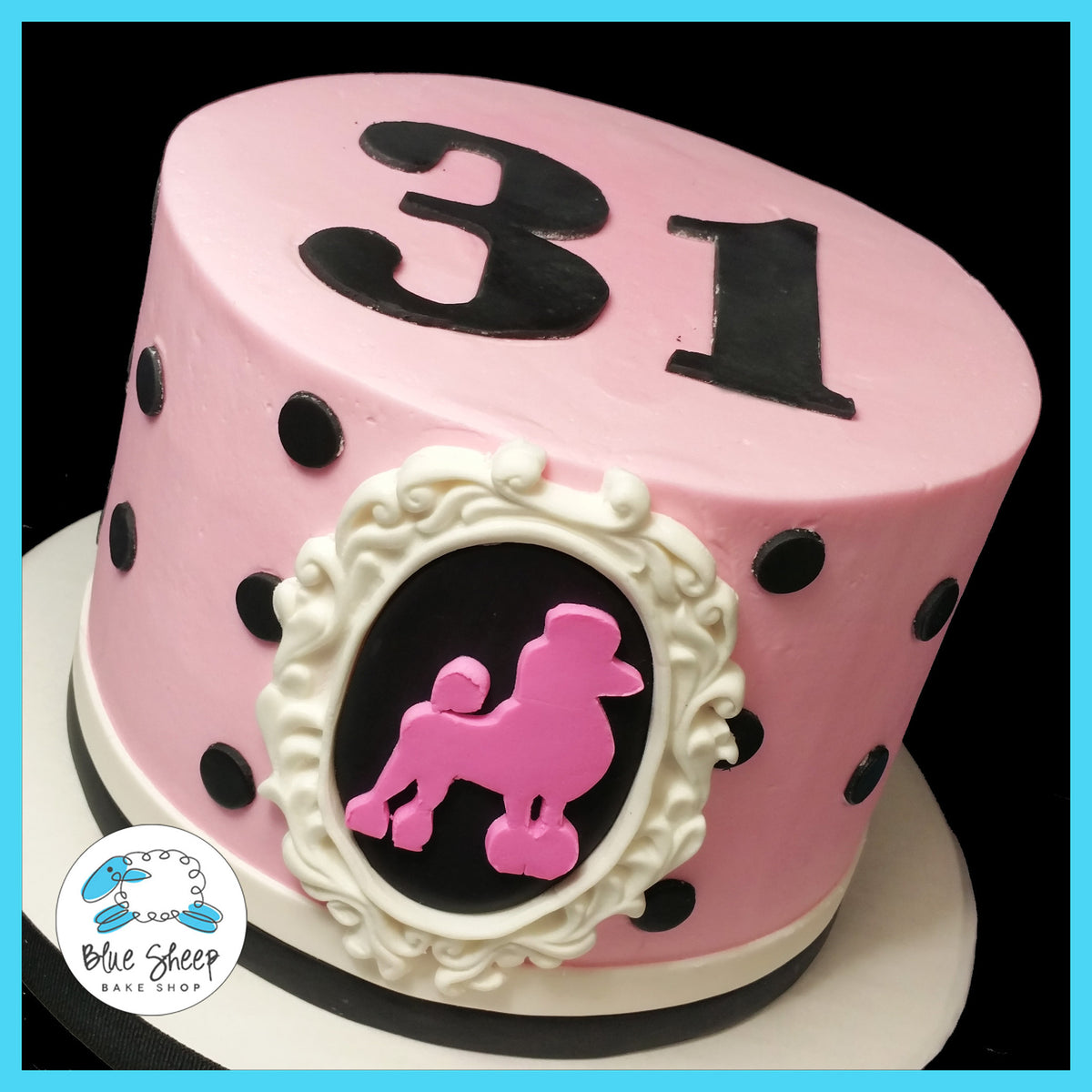 Paris Poodle Birthday Cake