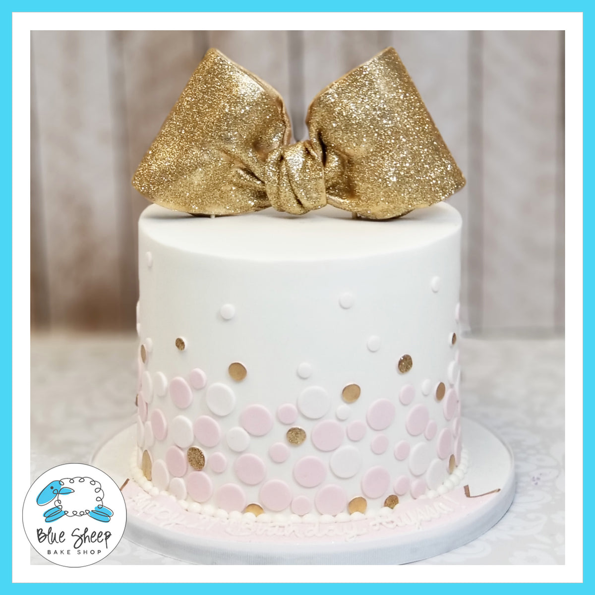 Pink and Gold Polka Dot Birthday