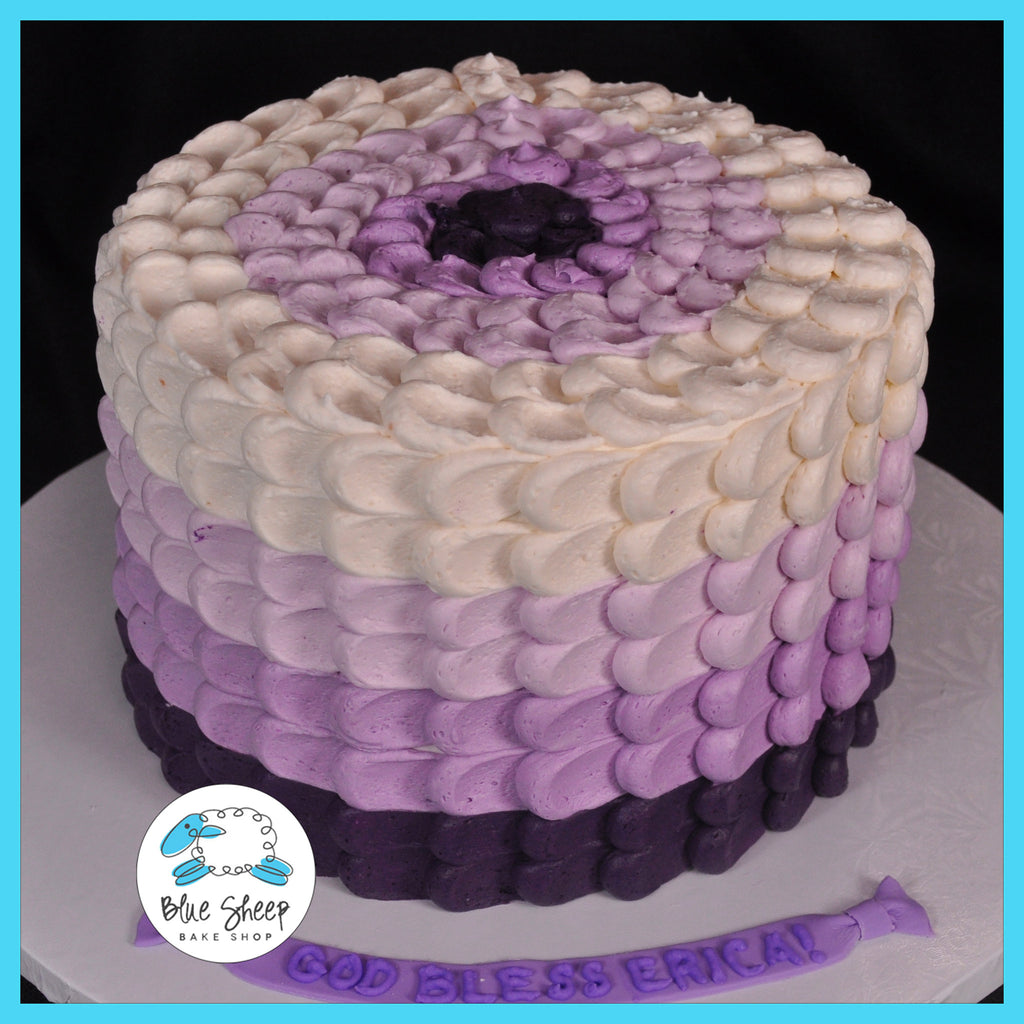 ombre purple buttercream birthday cake nj