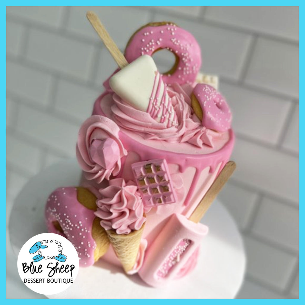 pink deams birthday cake