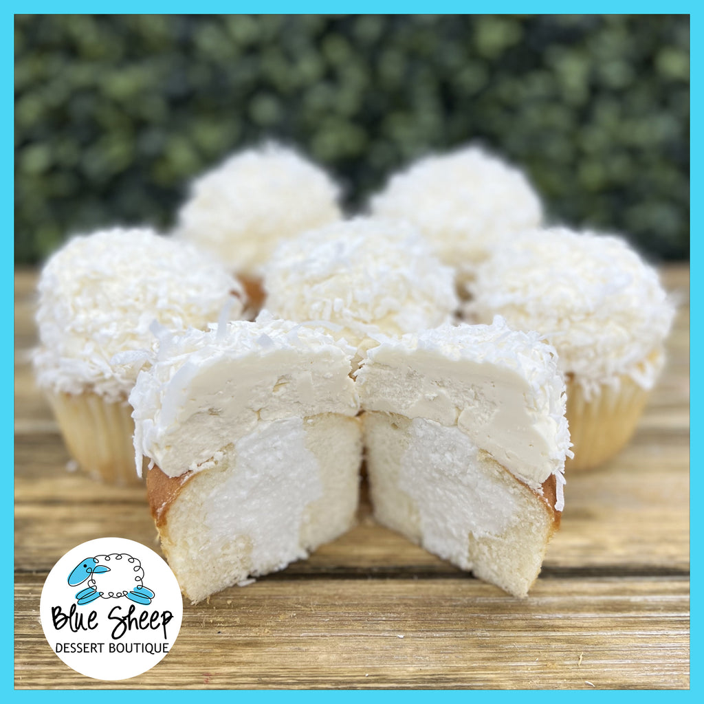 coconut cream pie cupcake - stuffed