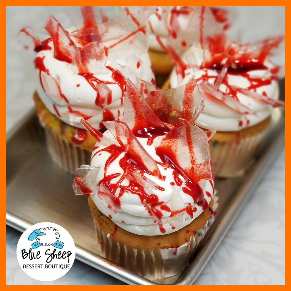 bloody glass cupcakes