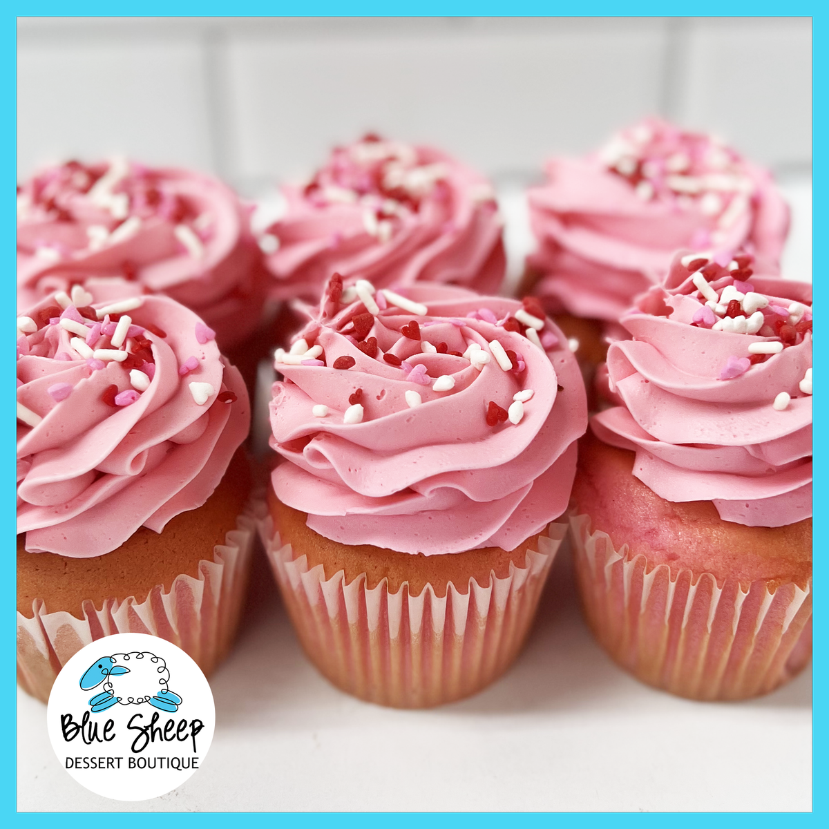 Pink Velvet Cupcakes Blue Sheep Bake Shop