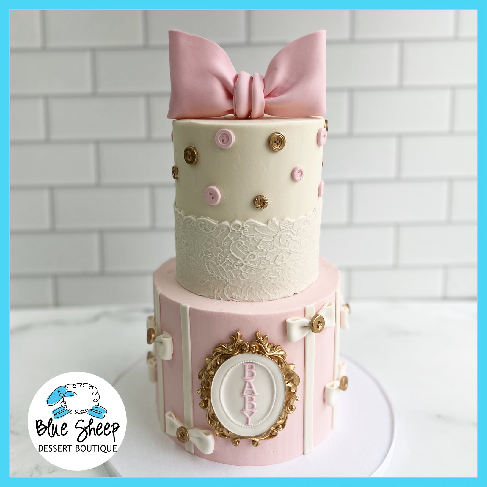 Beautiful Baby Shower Cakes Blue Sheep Bake Shop