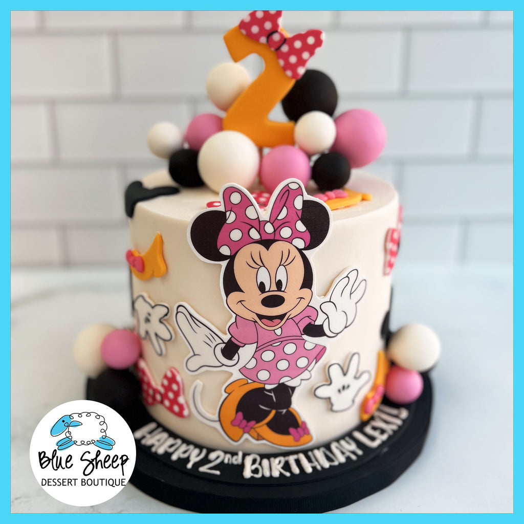 minnie inspired 2nd birthday cake