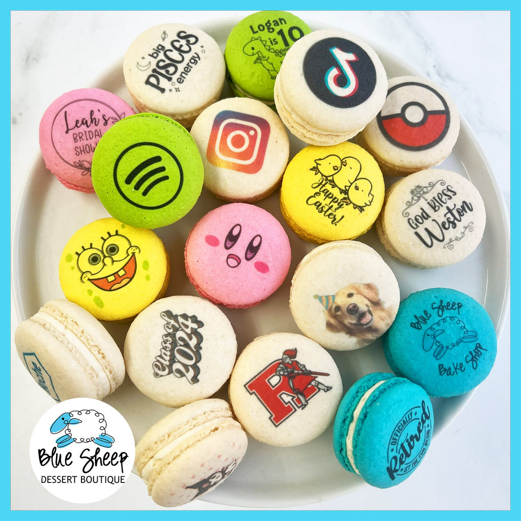 printed macarons - corporate gifting & catering
