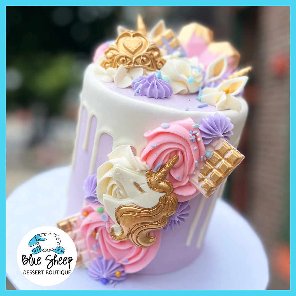 unicorn party signature buttercream birthday cake