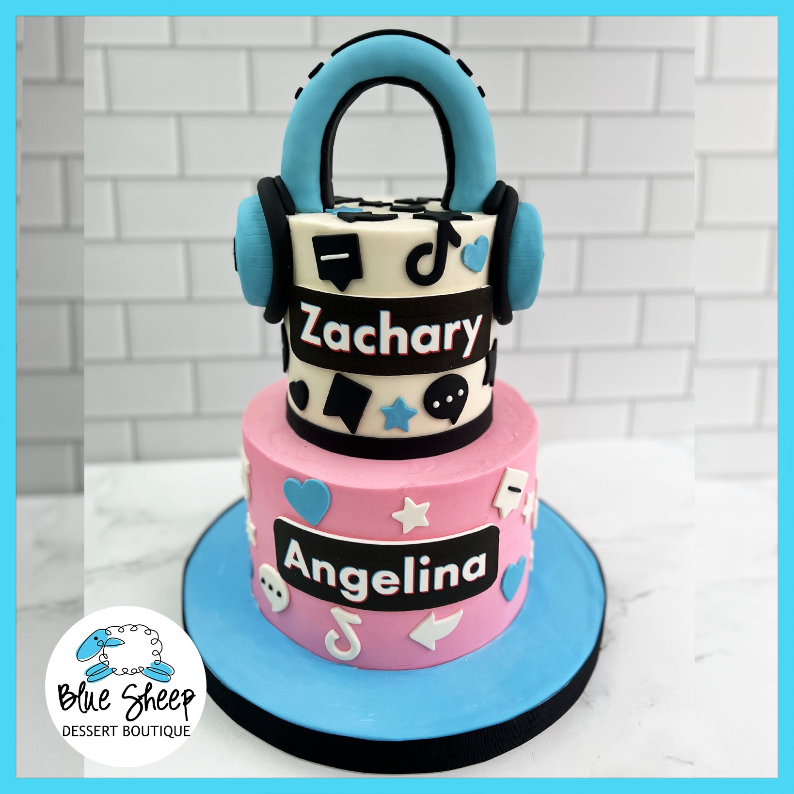 Tik Tok Custom Birthday Cake – Blue Sheep Bake Shop