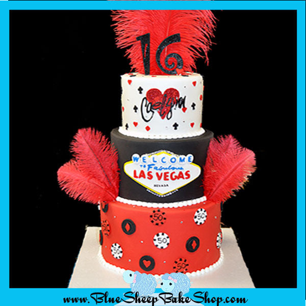 Vegas Sweet 16 Birthday cake