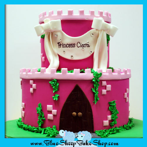 Pink Castle Birthday Cake