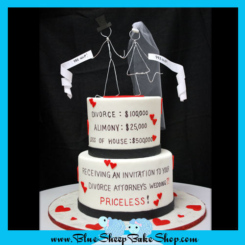 Divorce Attorney Engagement Cake