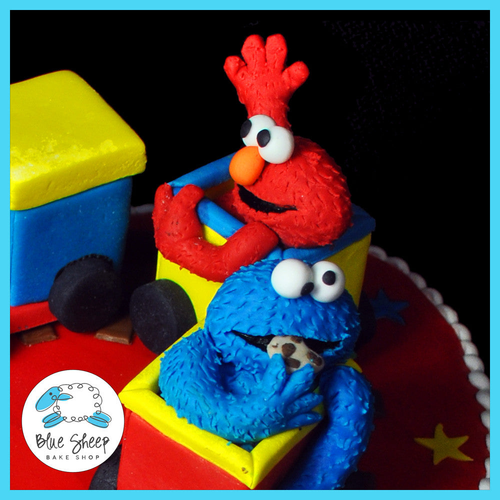 fondant cookie monster and elmo 
