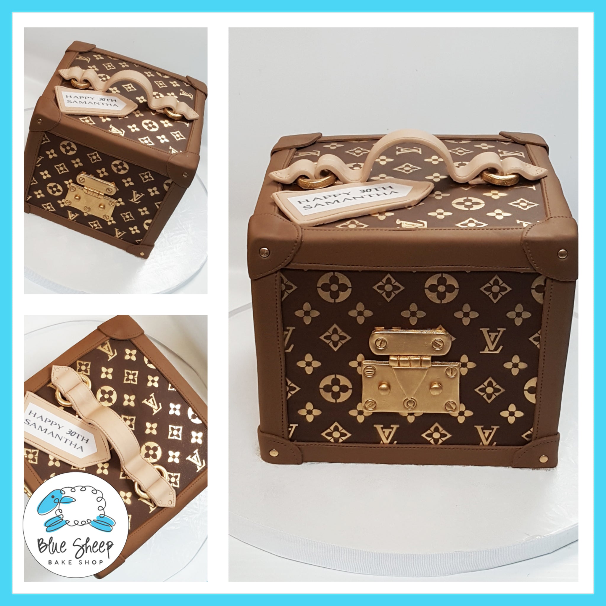 Louis Vuitton Style Luggage Cake