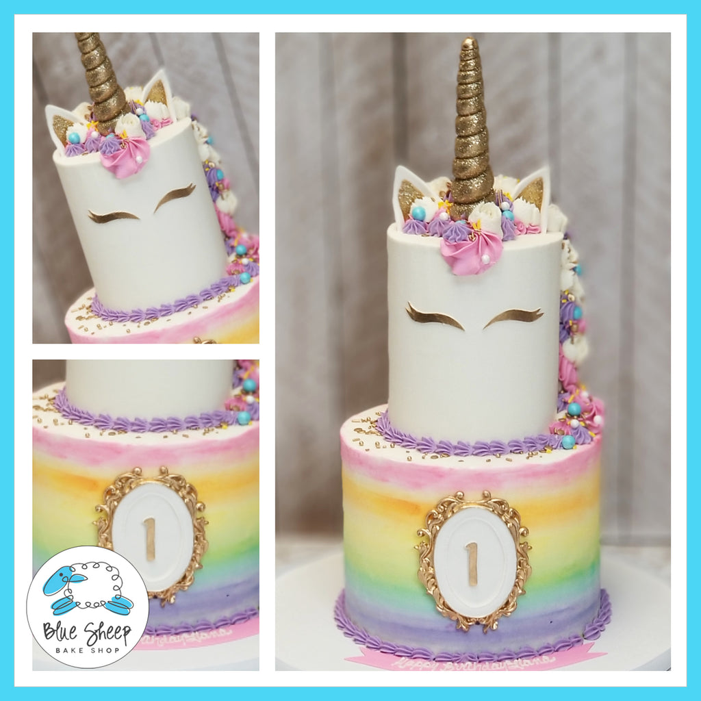 Rainbow Unicorn Birthday Cake - Blue Sheep Bake Shop NJ