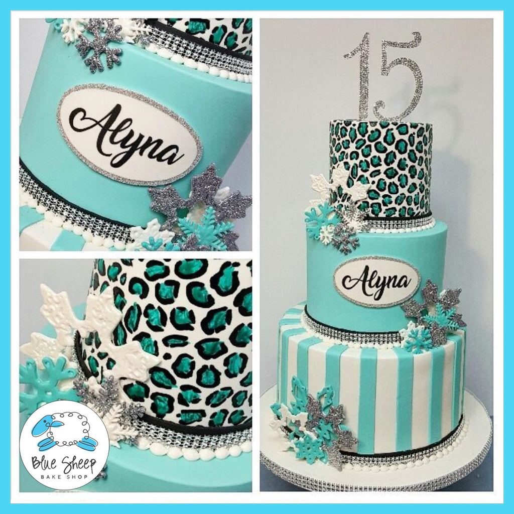 Alyna's Winter Wonderland Quinceanera Cake