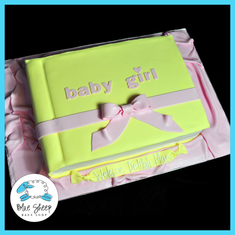 baby book baby shower cake