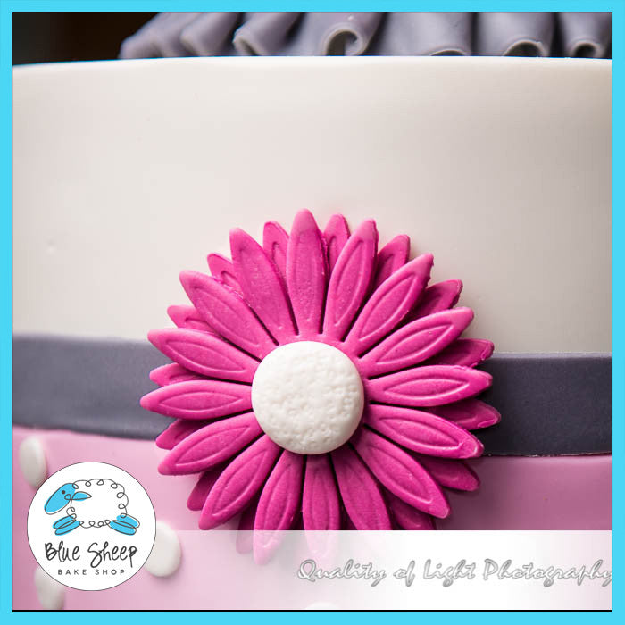 baby shower cake nj ruffles and gerbera daisies