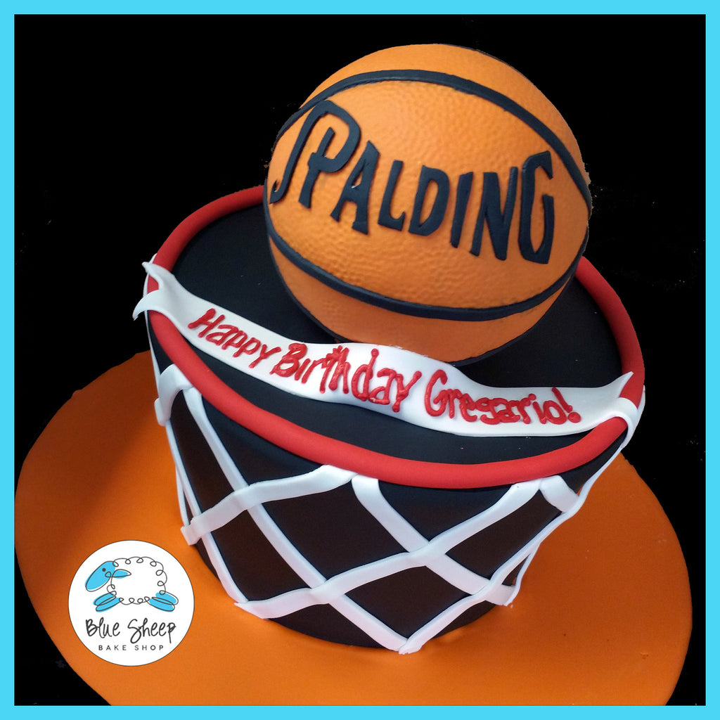 basketball net birthday cake