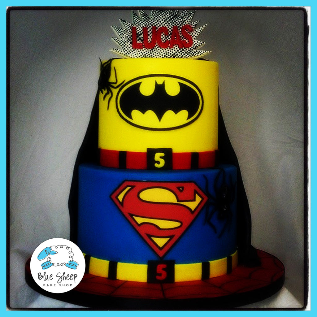batman cake superman cake superhero birthday cake