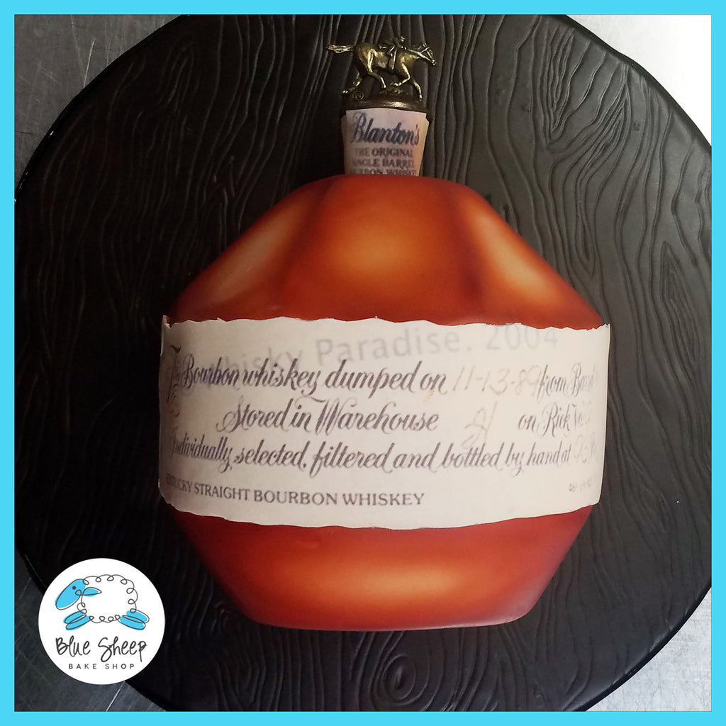 blanton's whiskey bottle groom's cake nj