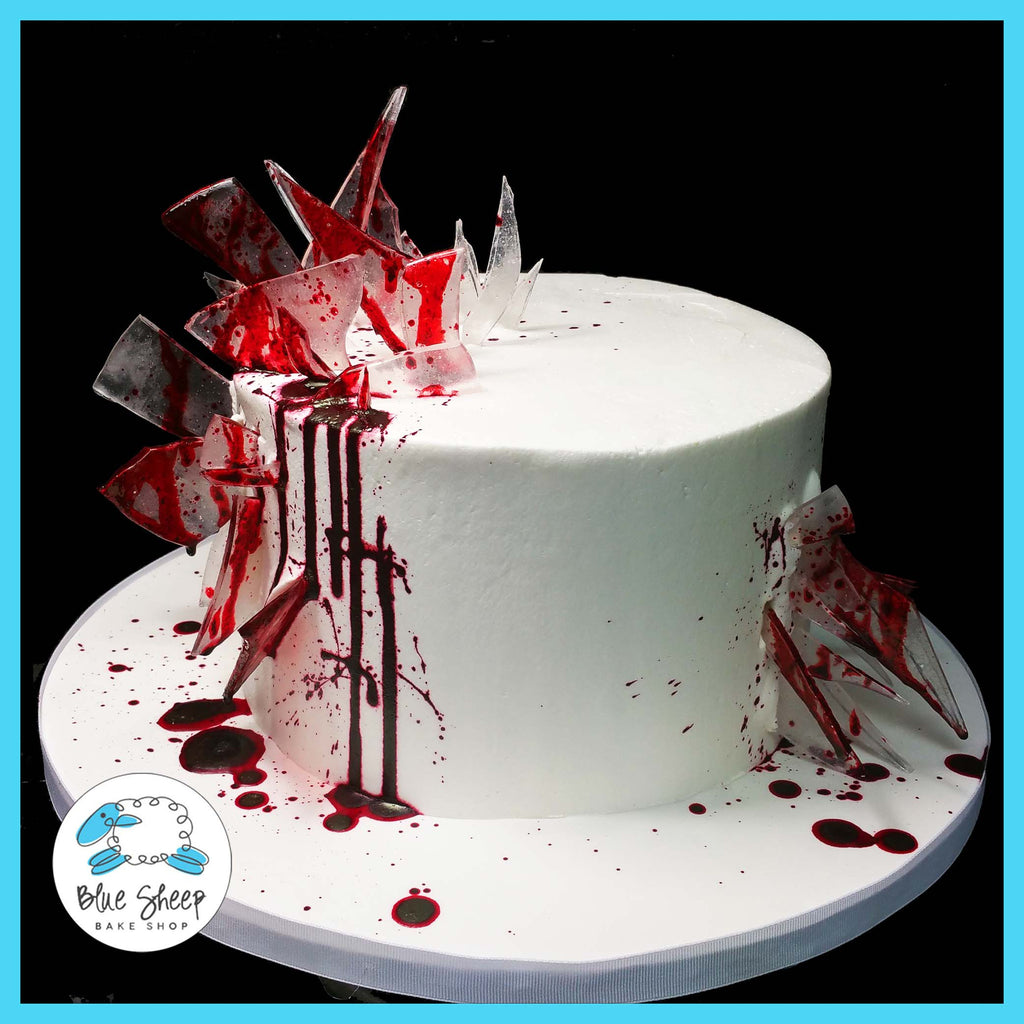 bloody glass birthday cake