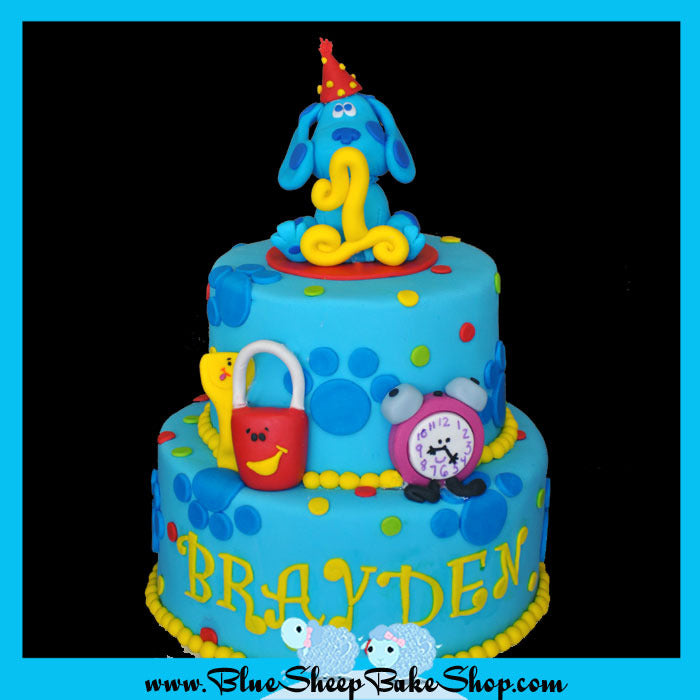 blues clues themed 1st birthday cake