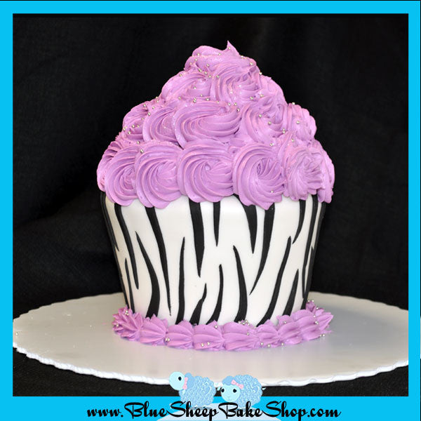 Zebra Giant Cupcake Cake
