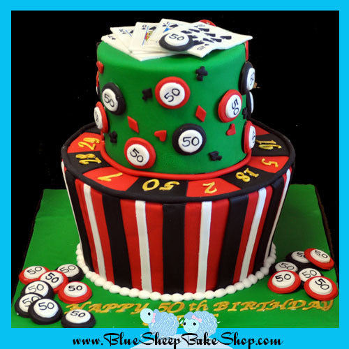 tiered casino birthday cake