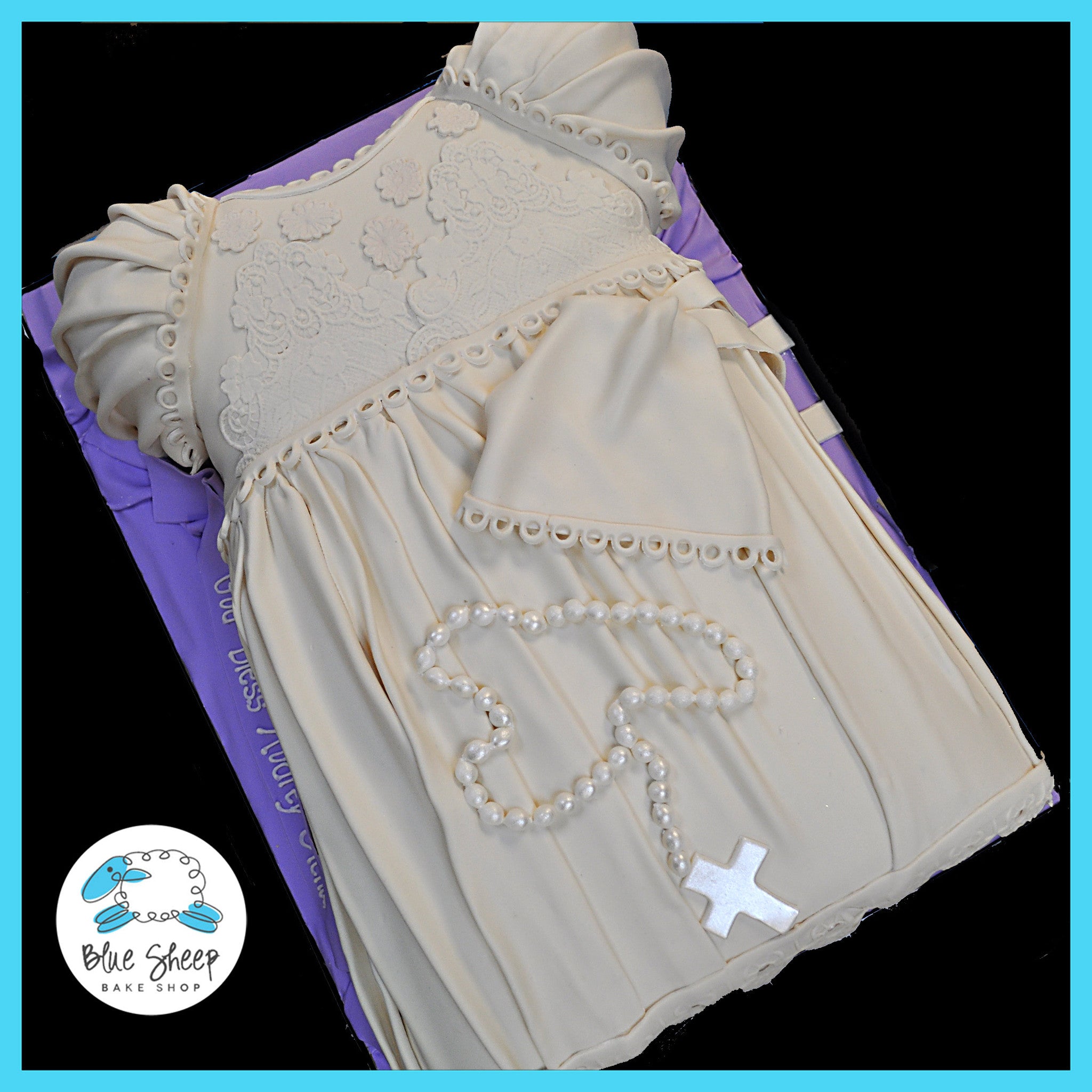 Christening Dress Cake Christening Dress Cake