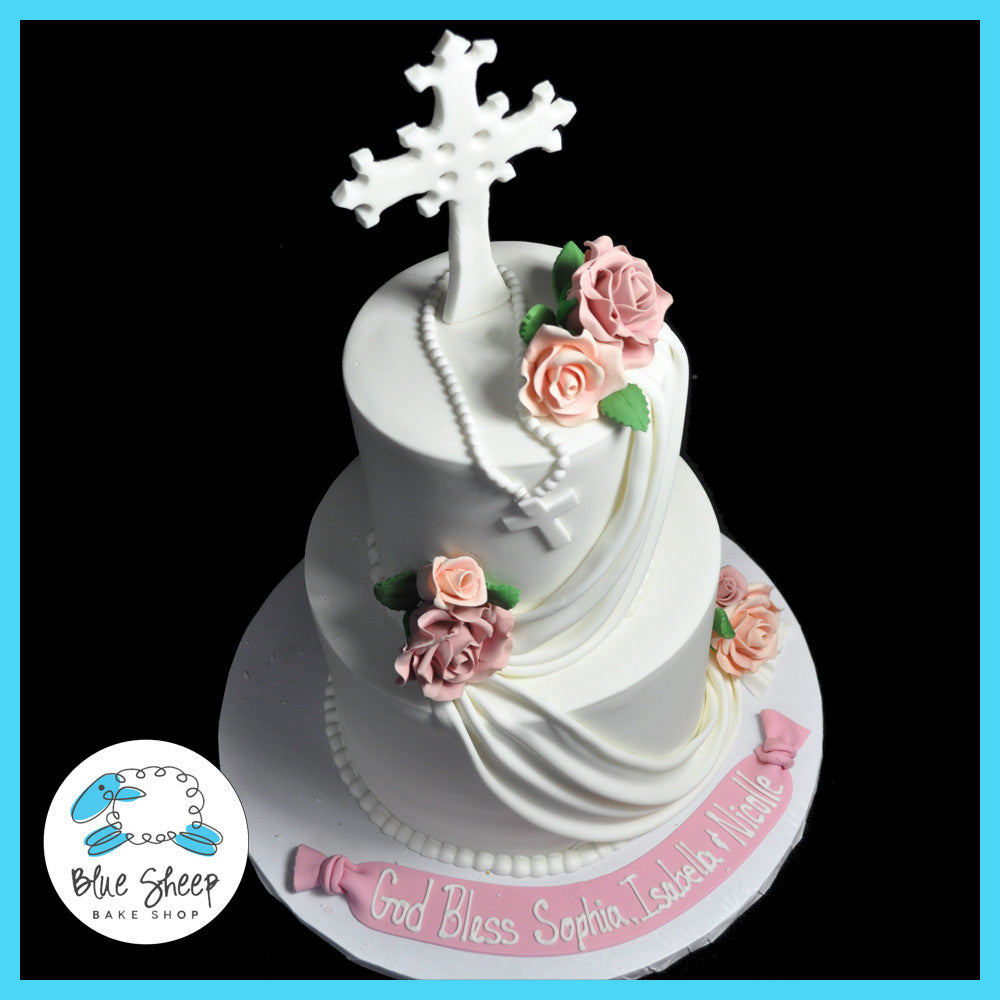 religious cake for first holy communion