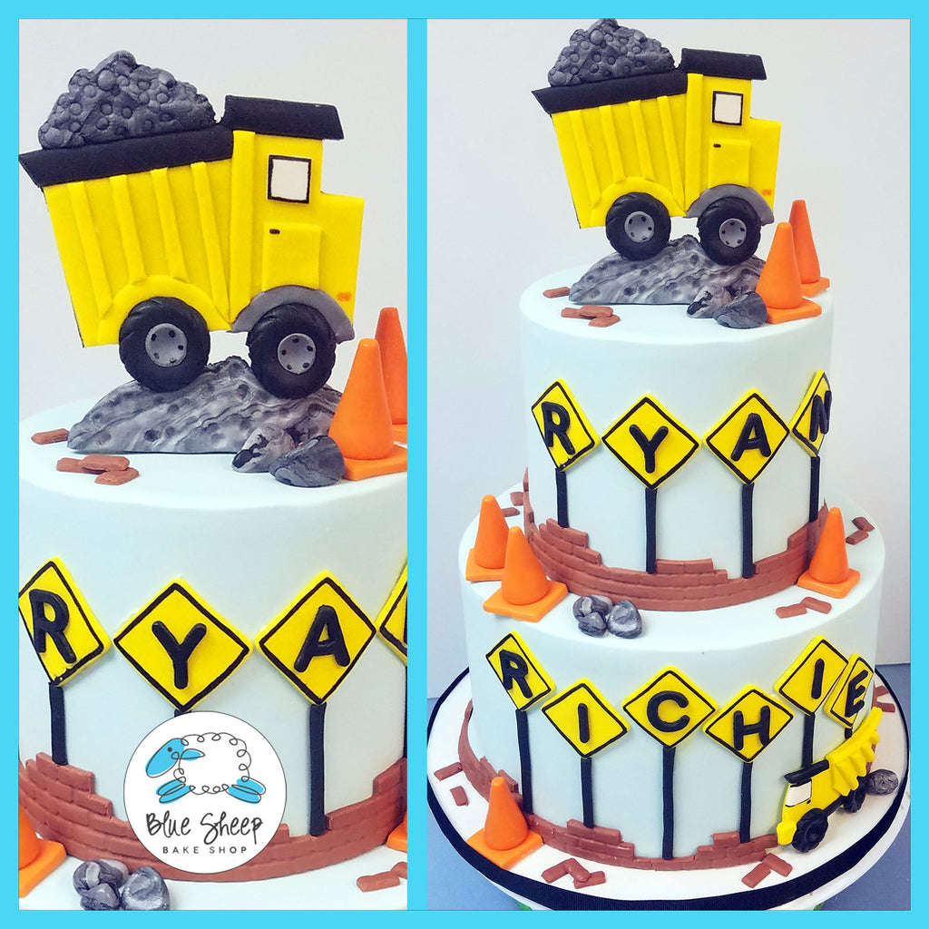 construction 1st birthday cake fondant nj