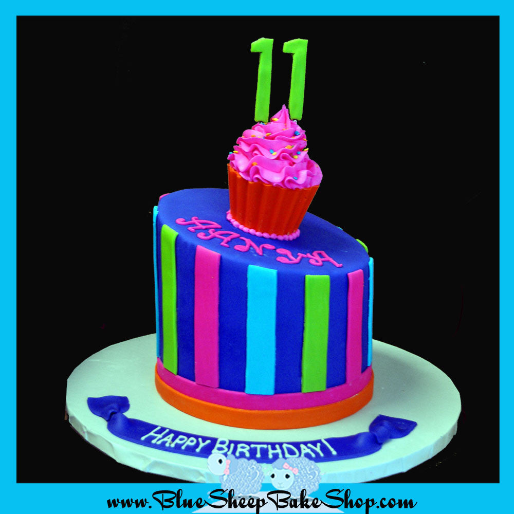 colorful birthday cake 