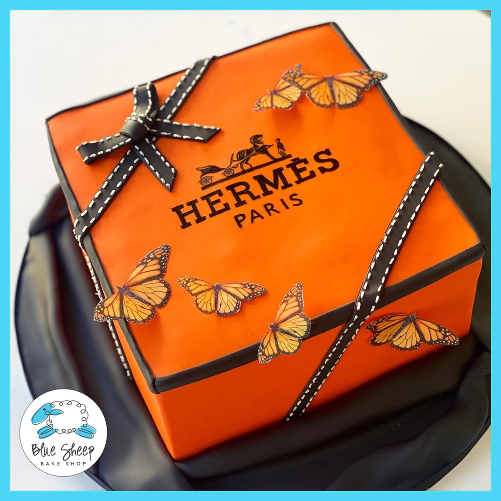 Hermes Box Cake