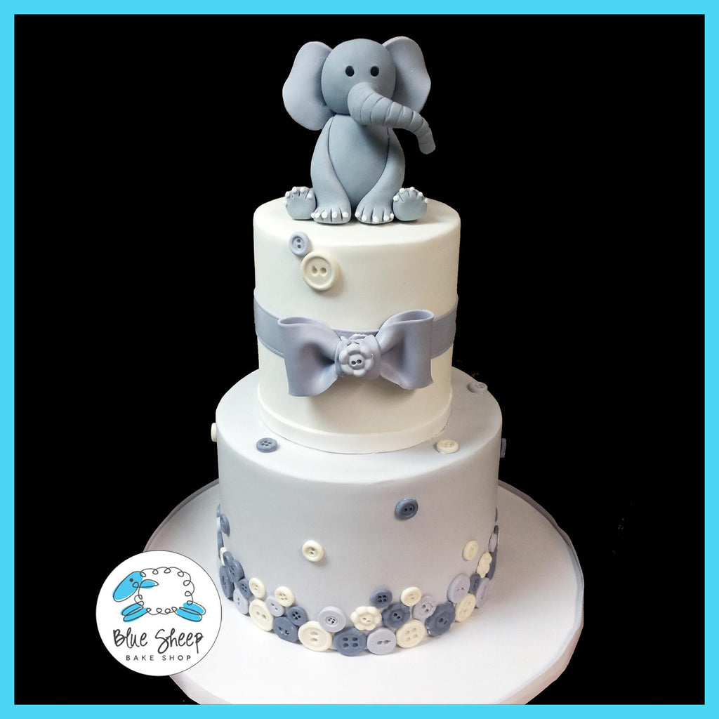 elephant buttons baby shower cake nj