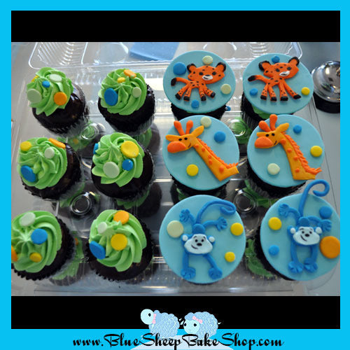 safari t - jungle themed cupcakes