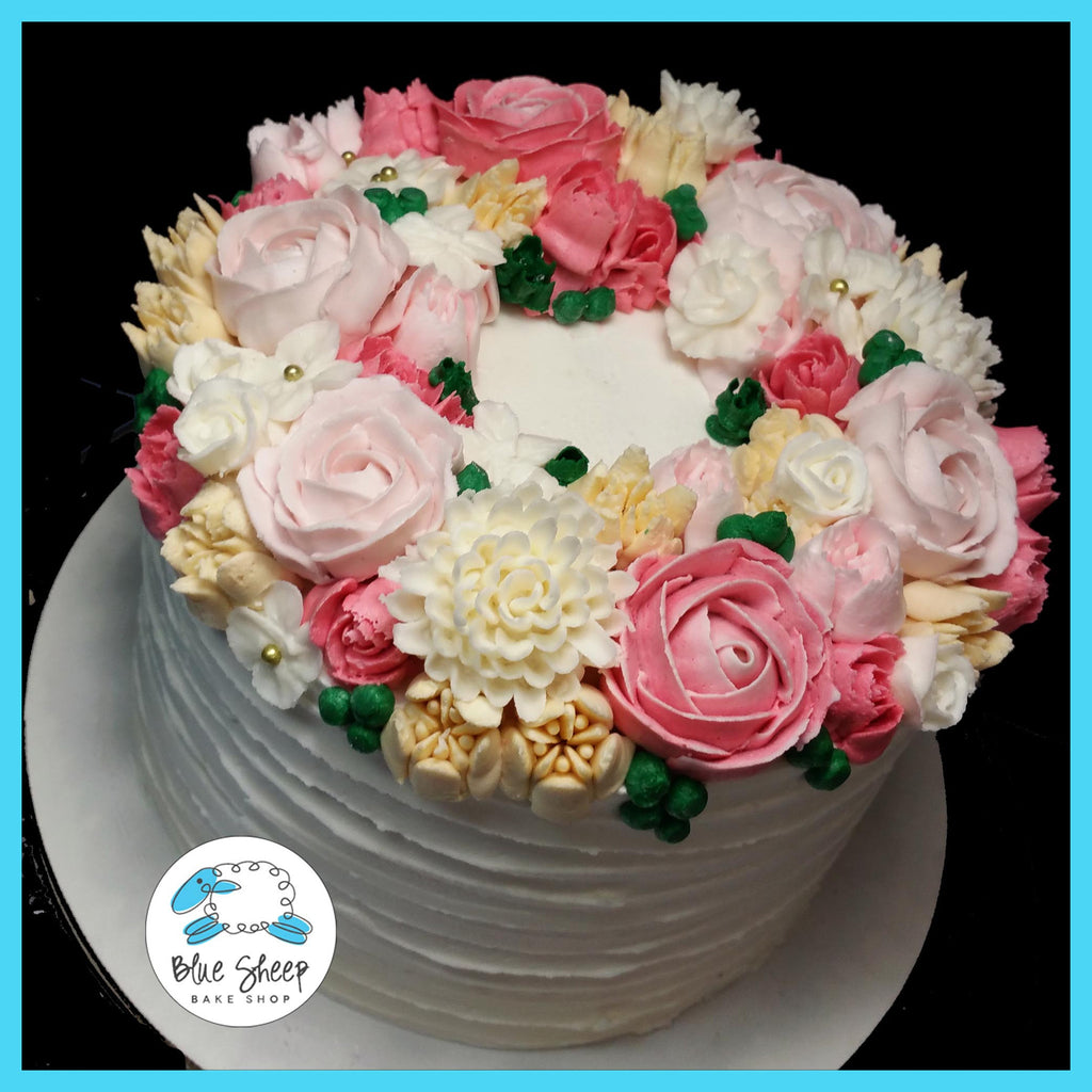 floral_coronet_buttercream_Birthday_cake_nj