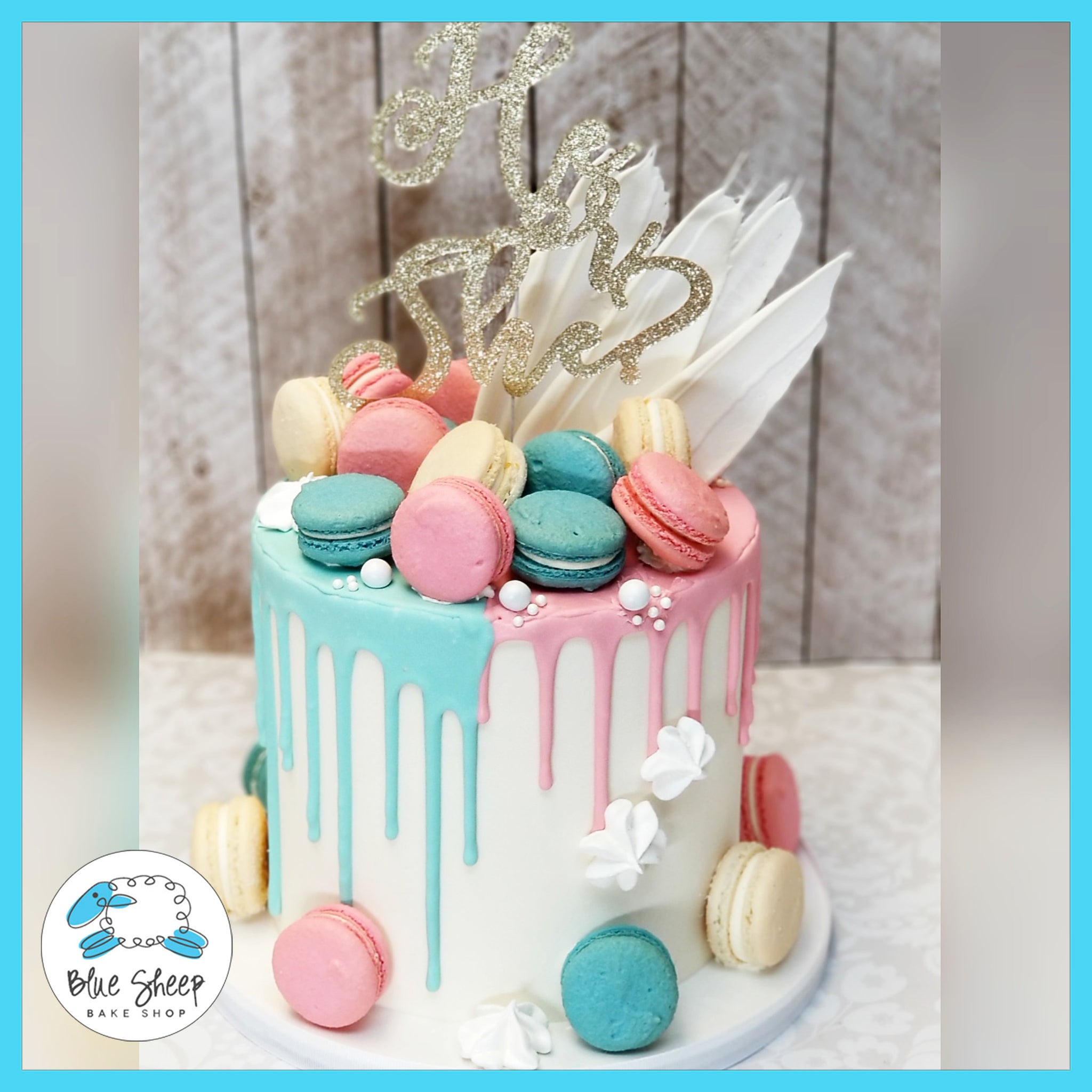 LGT Pink, White Or Blue Cake Frills. Cake Baking Decoration. Great For Birthdays, Baby Showers, Gender Reveal Parties, Christenings, Christmas Etc. (White Cake Frill - View #2