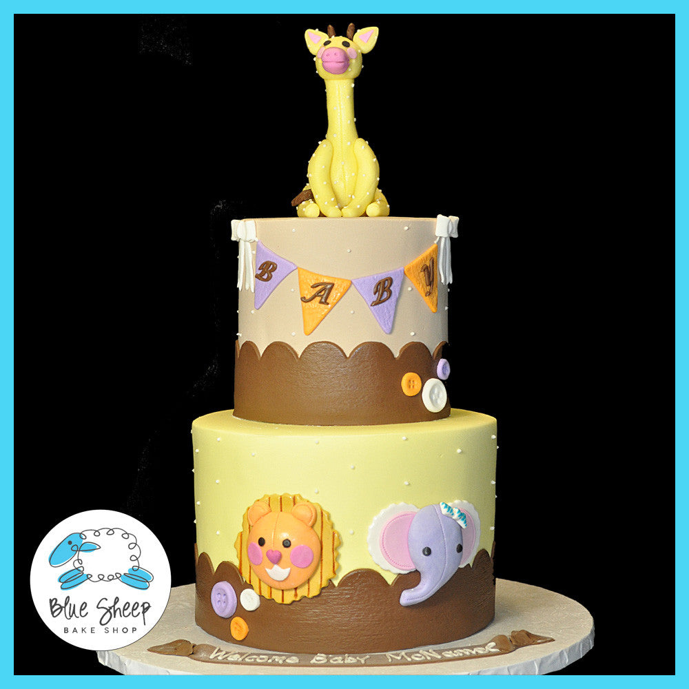 Chic Safari - Jungle Baby Shower Cake