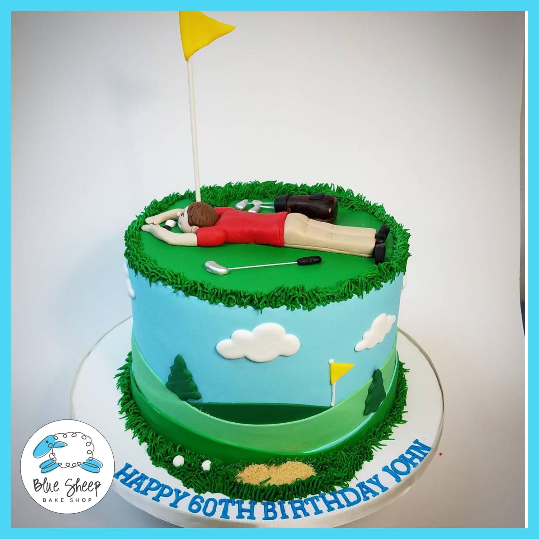 Golf Birthday Theme Cake