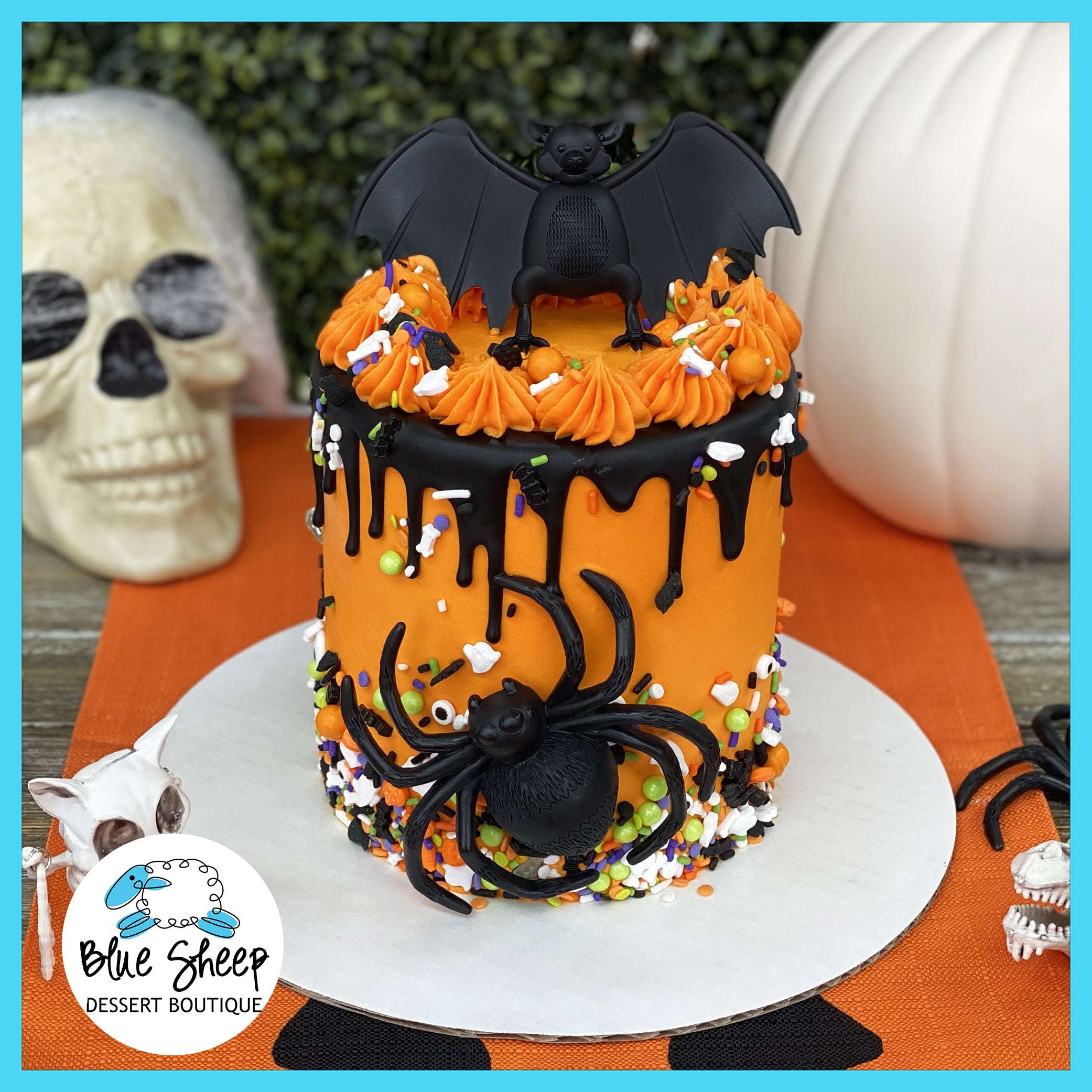 Creepy Critters Halloween Cake – Blue Sheep Bake Shop