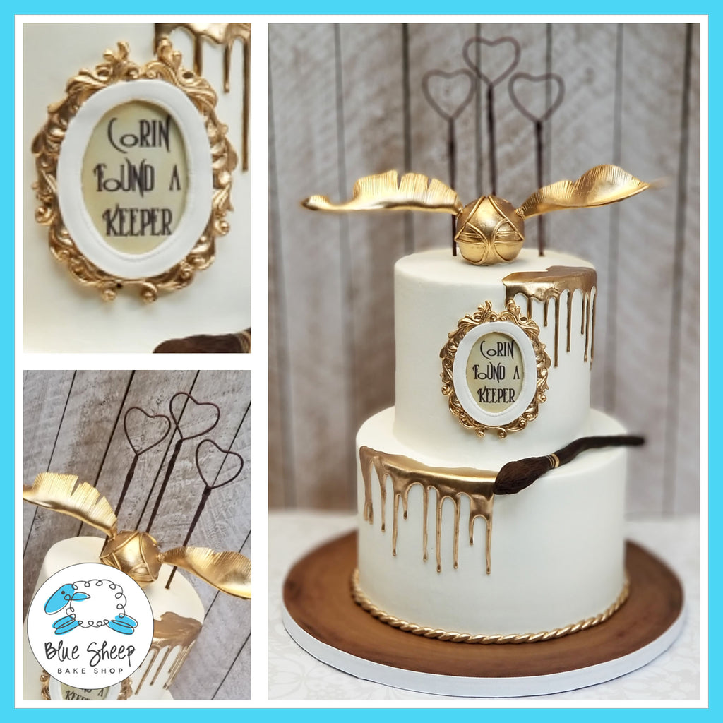 Harry Potter Themed Wedding Cake - Blue Sheep Bake Shop NJ