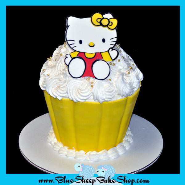 hello kitty giant cupcake birthday cake
