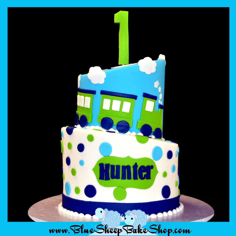 train birthday cake