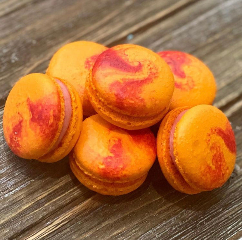 blood orange macaron